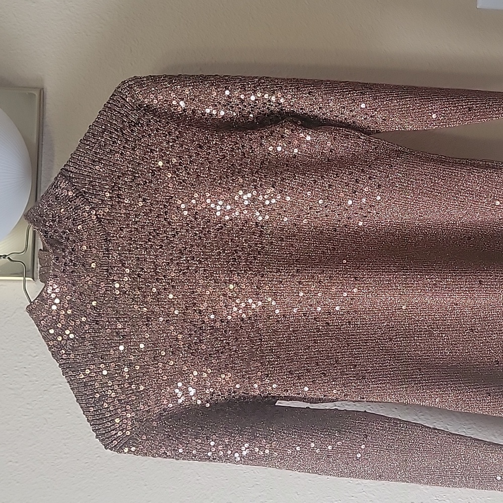 Once Again bronze shimmer long sleeve